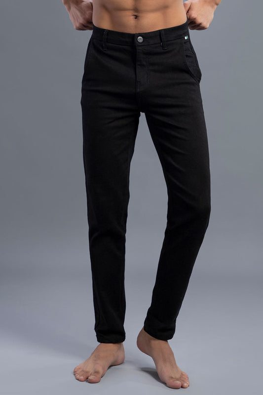 Skinny (drk-blk) stretched denim jeans