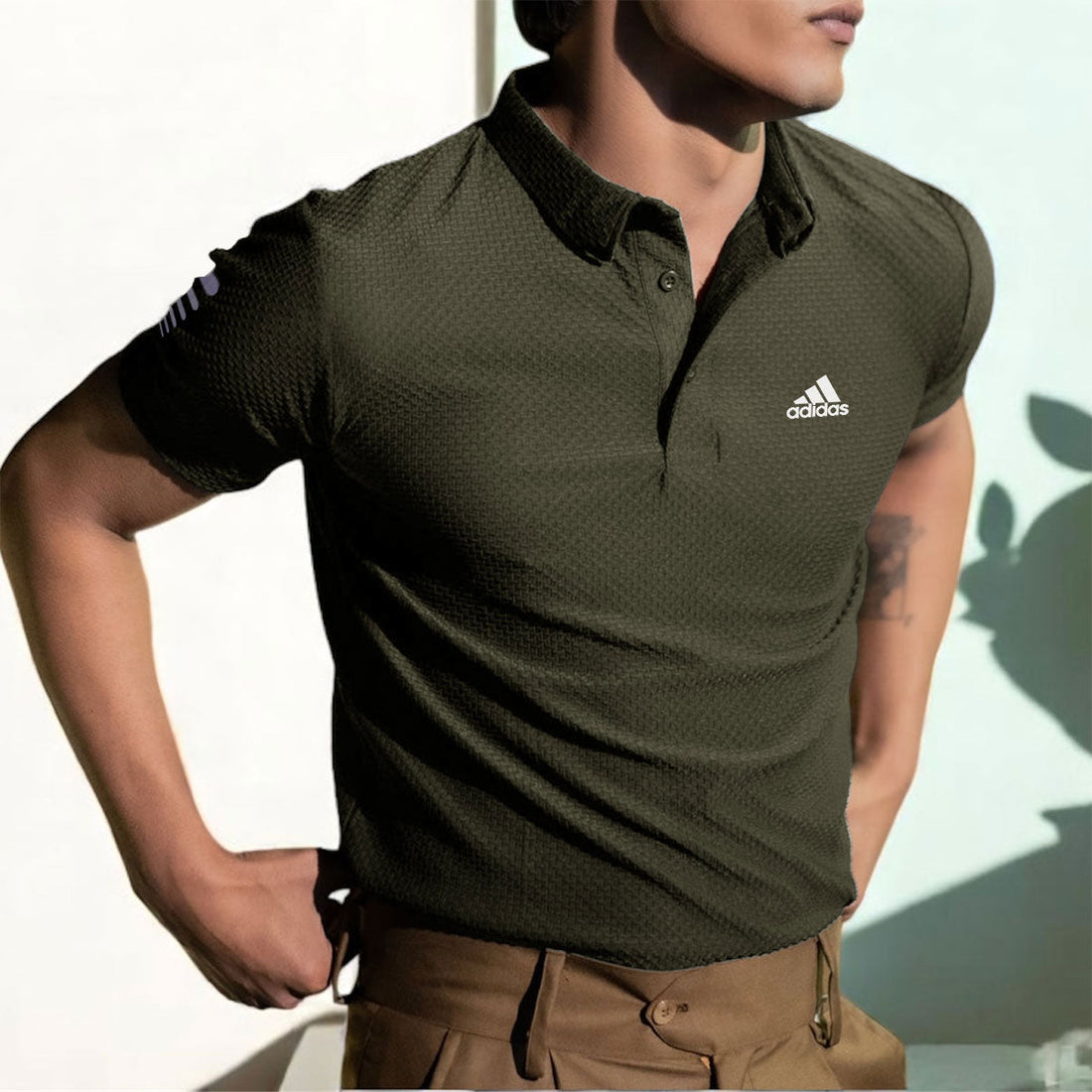 ELITE OLIVE POLO A-D-I-D-A-S