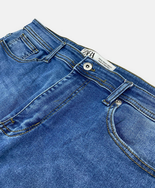Slimfit (mid-blu) stretched denim jeans
