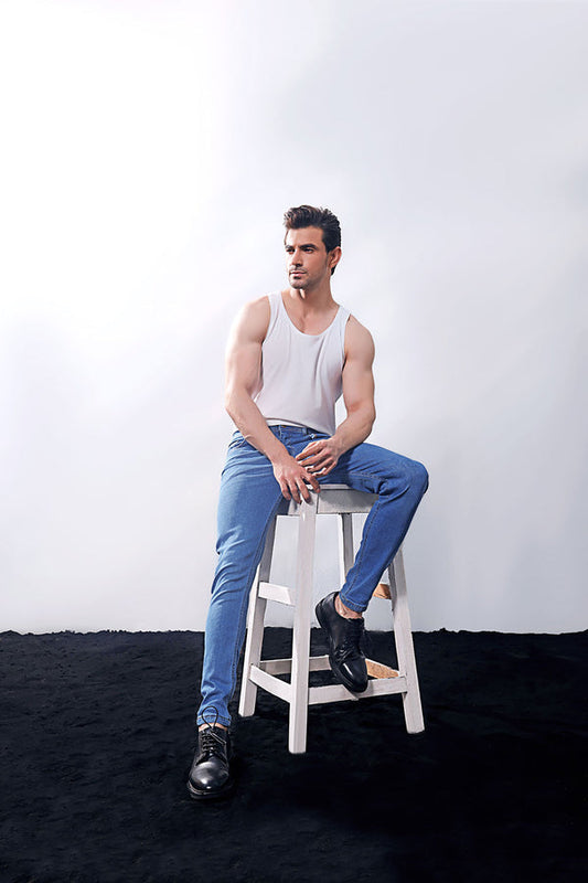 Skinny stretched denim jeans