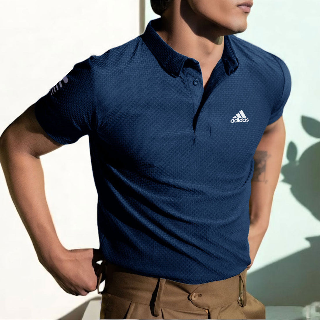 ELITE BLUE POLO A-D-I-D-A-S